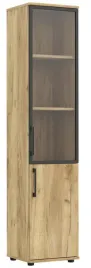 regal-biurowy-s22-dab-craft-witryna-z-drzwiczkami-prawostronny-185x40x38cm