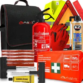 gasnica-1kg-apteczka-torba-k2-tire-trojkat-rekawice-zestaw-do-naprawy-opon