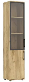 regal-biurowy-s21-dab-craft-witryna-z-drzwiczkami-lewostronny-185x40x38-cm
