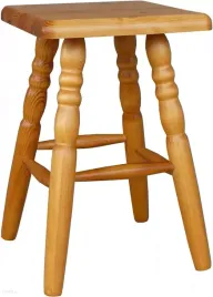 taboret-kuchenny-drewniany-kwadratowy-toczony-sosnowy-k-olcha