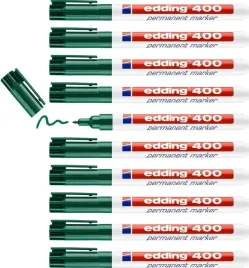 zestaw-10-sztuk-markerow-permanentnych-edding-400-zielone
