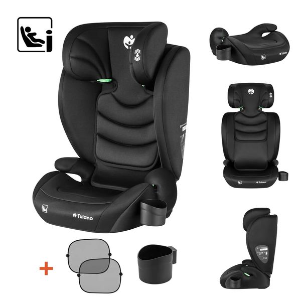 Fotelik samochodowy Tulano Joy 20 100-150 cm i-Size 15-36kg uchwyt osłonki