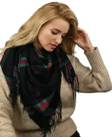 ciepla-damska-chusta-szalik-w-krate-moda-stylowa-z-fredzlami-czarny-chm2