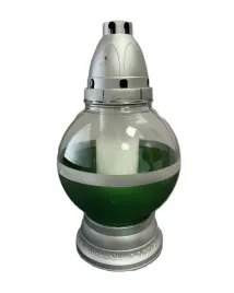 znicz-szklany-bombka-zielony-srebrny-25-cm-swiateczny-z-wymiennym-wkladem