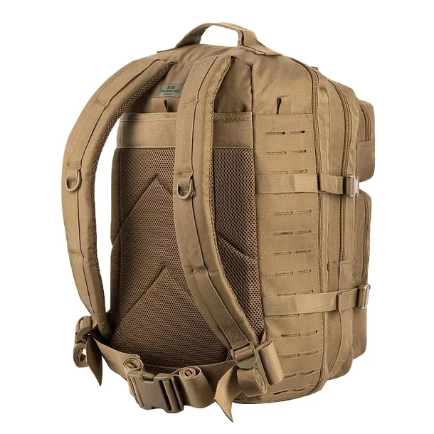 plecak-m-tac-large-assault-pack-laser-cut-tan-cechy-dodatkowe-pas-biodrowy-system-wentylacji-plecow-system-wentylacji-szelek