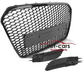 grill-kratki-audi-a6-c7-4g-11-14-pdc-rs-grill-polysk-czarny-ramki-halogen
