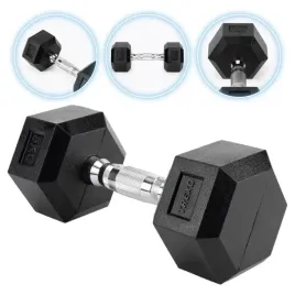 hantel-ogumowany-trexo-hex-5-kg-zeliwny-antyposlizgowy-i-solidny-do