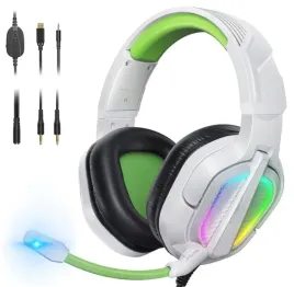 sluchawki-gamingowe-przewodowe-ergonomiczne-bialo-zielone