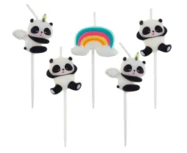 pikery-panda-pandy-tecza-swieczki-urodzinowe-tort-5-szt