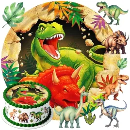 oplatek-na-tort-dinozaury-dinozaur-dekoracja-jadalna-urodziny-zestaw-tekst