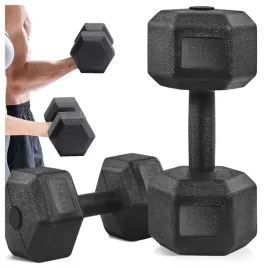 hantle-2x5kg-bitumiczne-do-cwiczen-hantelka-ciezarki-hantelki-zestaw