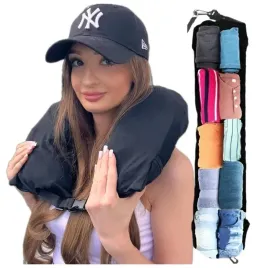 poduszka-podrozna-z-miejscem-na-ubrania-do-wypychania-rogal-na-szyje