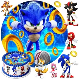 oplatek-na-tort-sonic-blyskawica-dekoracja-jadalna-urodziny-zestaw-tekst