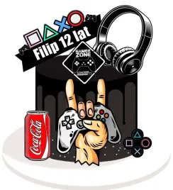 wydruk-cukrowy-masa-cukrowa-konsola-play-gamer-gracz-zestaw-tekst