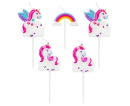 pikery-jednorozce-unicorn-tecza-jednorozec-swieczki-urodzinowe-tort-5-szt