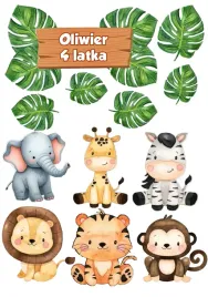 wydruk-cukrowy-jadalny-na-tort-safari-zwierzeta-zwierzatka-urodziny