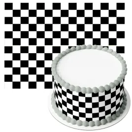 wydruk-cukrowy-na-bok-tortu-szachownica-auto-dekoracja-urodziny-tort-obwody