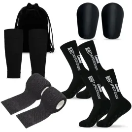 zestaw-pilkarski-ochraniacze-10x6-cm-tejpy-skarpety-antyposlizgowe