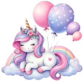wydruk-cukrowy-na-tort-oplatek-jednorozec-unicorn-balony