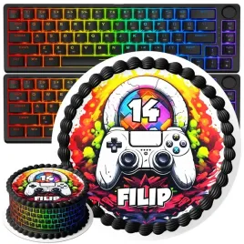 oplatek-na-tort-konsola-play-gamer-gracz-2-obwody-klawiatura-napis