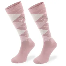 skarpety-jezdzieckie-w-romby-podkolanowki-na-konie-80percent-bawelny-comodo