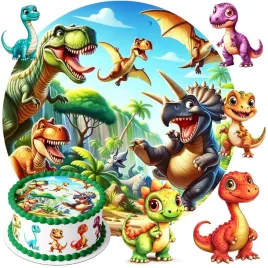 oplatek-na-tort-dinozaury-dinozaur-dekoracja-jadalna-urodziny-zestaw-tekst