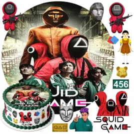 oplatek-na-tort-squid-game-serial-dekoracja-urodziny-tekst-zestaw