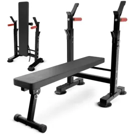 lawka-treningowa-plaska-skladana-regulowana-cwiczen-stojak-na-sztange