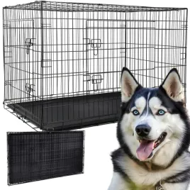 klatka-metalowa-kennelowa-dla-psa-zwierzat-transporter-kojec-74x122x80