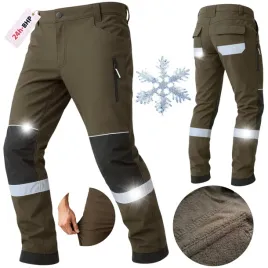 ocieplane-spodnie-robocze-softshell-bhp-ochronne-elastyczne-spandex-khaki