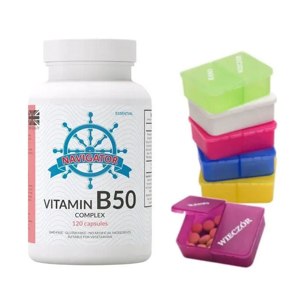 Navigator VITAMIN B50 COMPLEX Na wzrok Na odporność 120 kapsułek + GRATIS