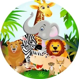 oplatek-na-tort-zwierzeta-slon-lew-safari-dekoracja-urodziny-tekst
