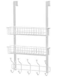 biala-polka-z-koszykami-haczykami-montowana-na-drzwi-do-lazienki