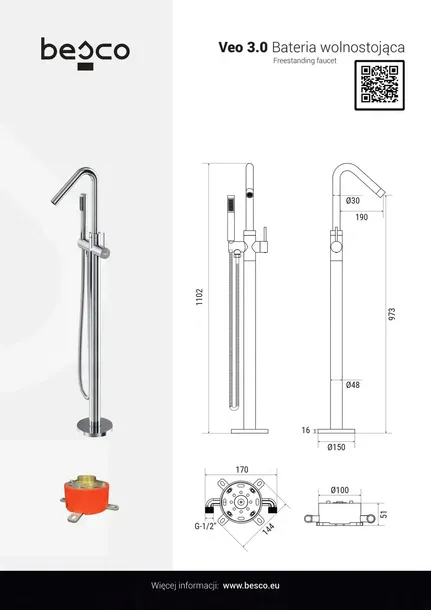 bateria-wolnostojaca-veo-3-0-coldmode-besco-stan-opakowania-oryginalne