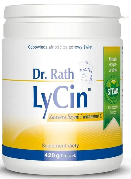 LYCIN Witamina C Dr Rath Kompleks bioflawonoidów Lizyna Proszek rozp. 420 g