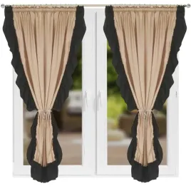 zaslona-do-salonu-sypialni-gladka-falbany-160x150-bezowa-czarna-komplet