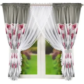 komplet-zaslony-rozowe-tulipany-firanka-woalowa-pompony-160x400-cm