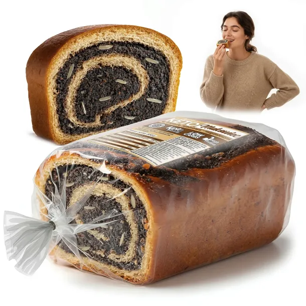 Makowiec keto 500 g bez cukru ciasto wysokobiałkowe niskowęglowodanowe