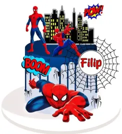 wydruk-cukrowy-spiderman-pajak-zestaw-postaci-tekst