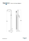bateria-wolnostojaca-modern-i-chrom-besco-stan-nowy