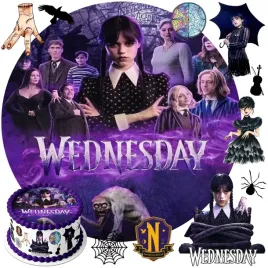 oplatek-na-tort-wednesday-serial-dekoracja-urodziny-tekst-zestaw