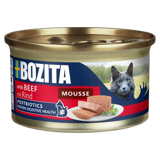 Bozita Mousse Beef Mus z Wołowiną Mokra Karma Dla Kota Puszka 85g