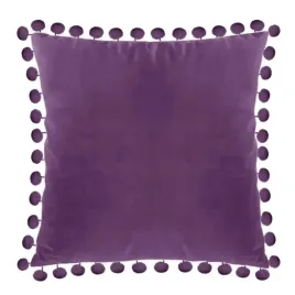 poszewka-na-poduszke-40x40-fioletowa-poduszka-welurowa-pomponiki-wrzos