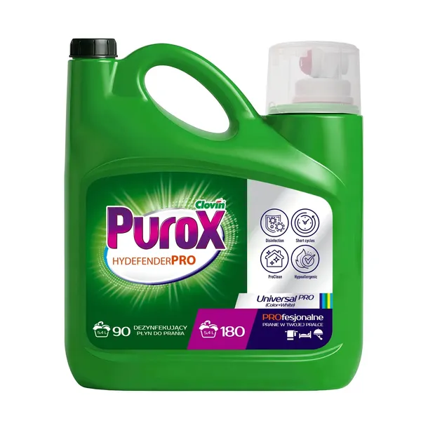 Żel do prania Purox Hydefender Universal hipoalergiczny bakteriobójczy 5,4l