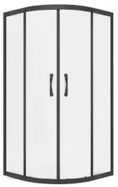 kabina-prysznicowa-polokragla-90x90-czarna-drzwi-podwojne-rozsuwane