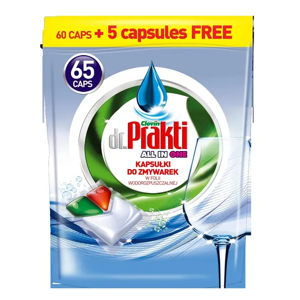 Kapsułki proszkowo-żelowe do zmywarek dr.Prakti Desinfection All in one 65