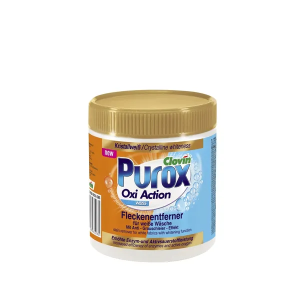 Purox tlenowy odplamiacz proszkowy do tkanin białych 750g DO BIAŁEGO