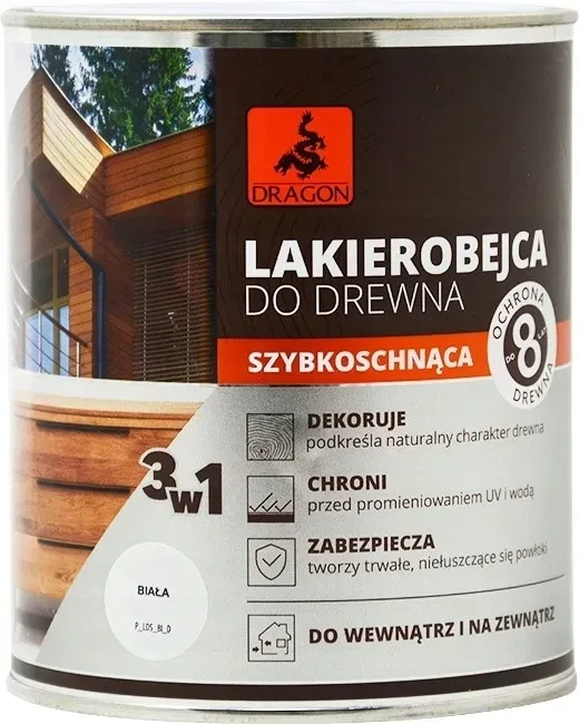 dragon-lakierobejca-szybkoschnaca-biala-5l-stan-nowy