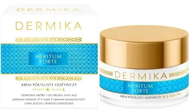 Dermika Meritum Forte Krem Półtłusty Odżywczy Odnowa Na Dzień i Noc 50ml