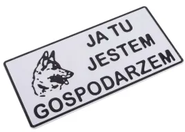 tabliczka-ostrzegawcza-15x285cm-informacyjna-metal-ja-tu-jestem-gospodar